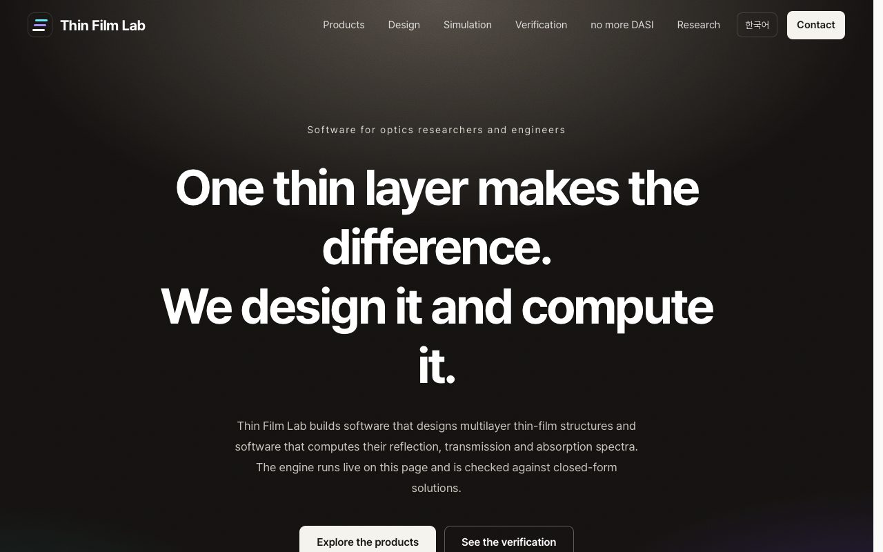 Thin Film Lab website